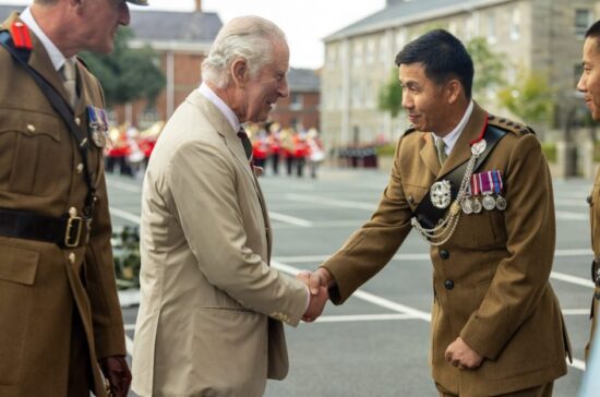 King Charles III meets with Gurkhas from Gurkha Wing (Mandalay)