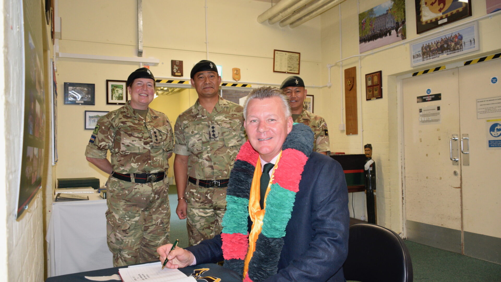 The Band of the Brigade of Gurkhas host the Corps Colonel of the Royal Corps of Army Music