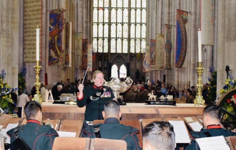 The Band of the Brigade of Gurkhas support the Royal Logistic Corps 30th