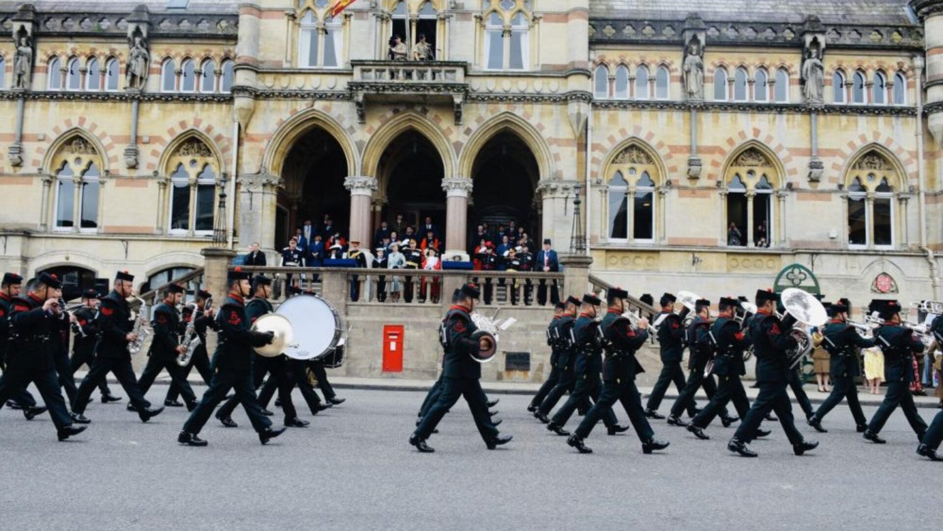 The Band of the Brigade of Gurkhas support the Royal Logistic Corps 30th