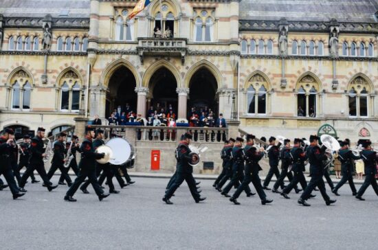 The Band of the Brigade of Gurkhas support the Royal Logistic Corps 30th