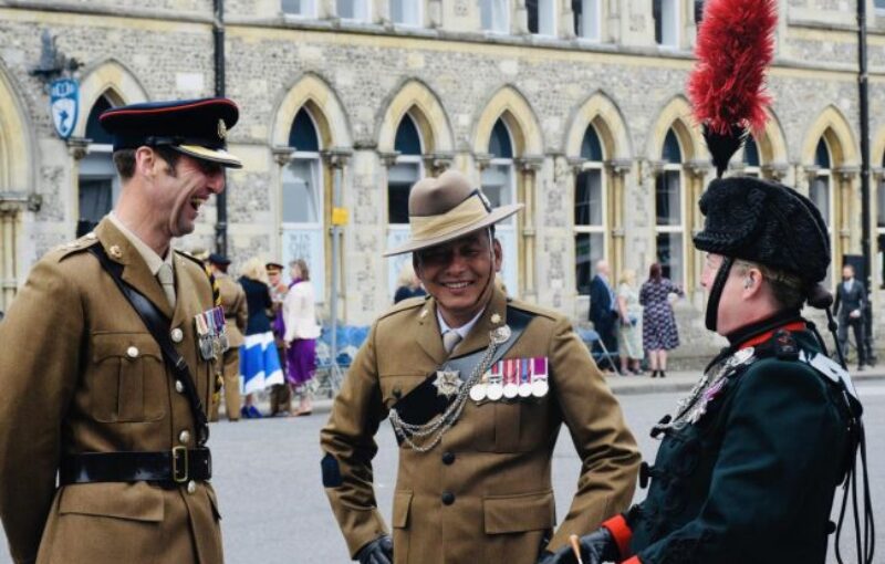 The Band of the Brigade of Gurkhas support the Royal Logistic Corps 30th