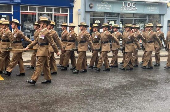 Gurkha Wing (Mandalay) marched through the streets of Brecon