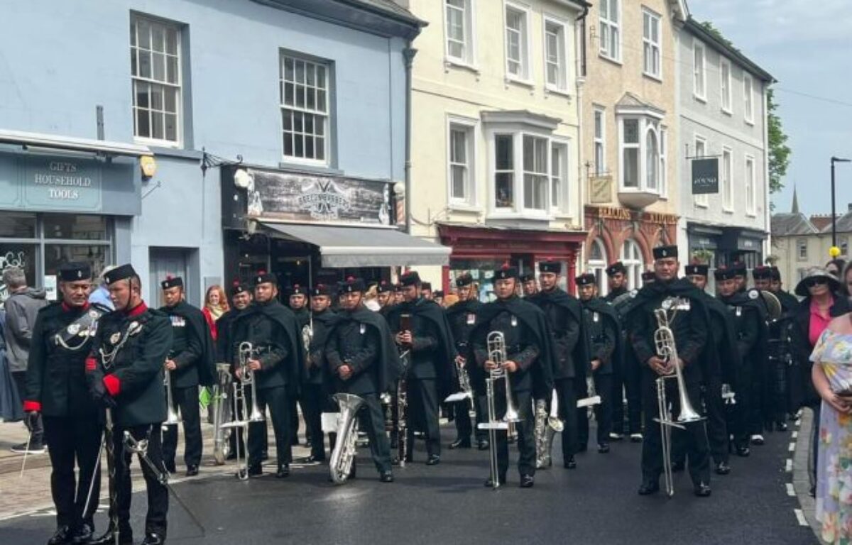 Gurkha Wing (Mandalay) marched through the streets of Brecon Gurkha Wing (Mandalay) marched through the streets of Brecon