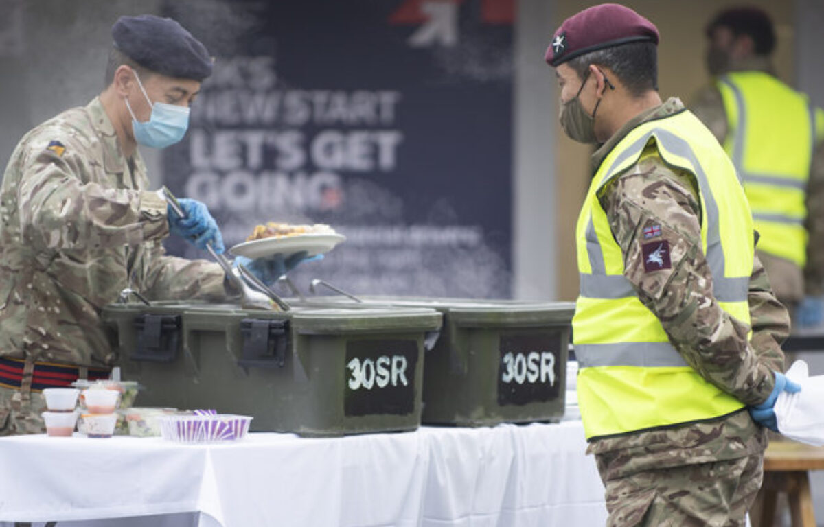 Nepalese Curry Delivered to Gurkhas COVID-19 Testing Lorry Drivers