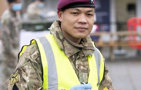 Nepalese Curry Delivered to Gurkhas COVID-19 Testing Lorry Drivers