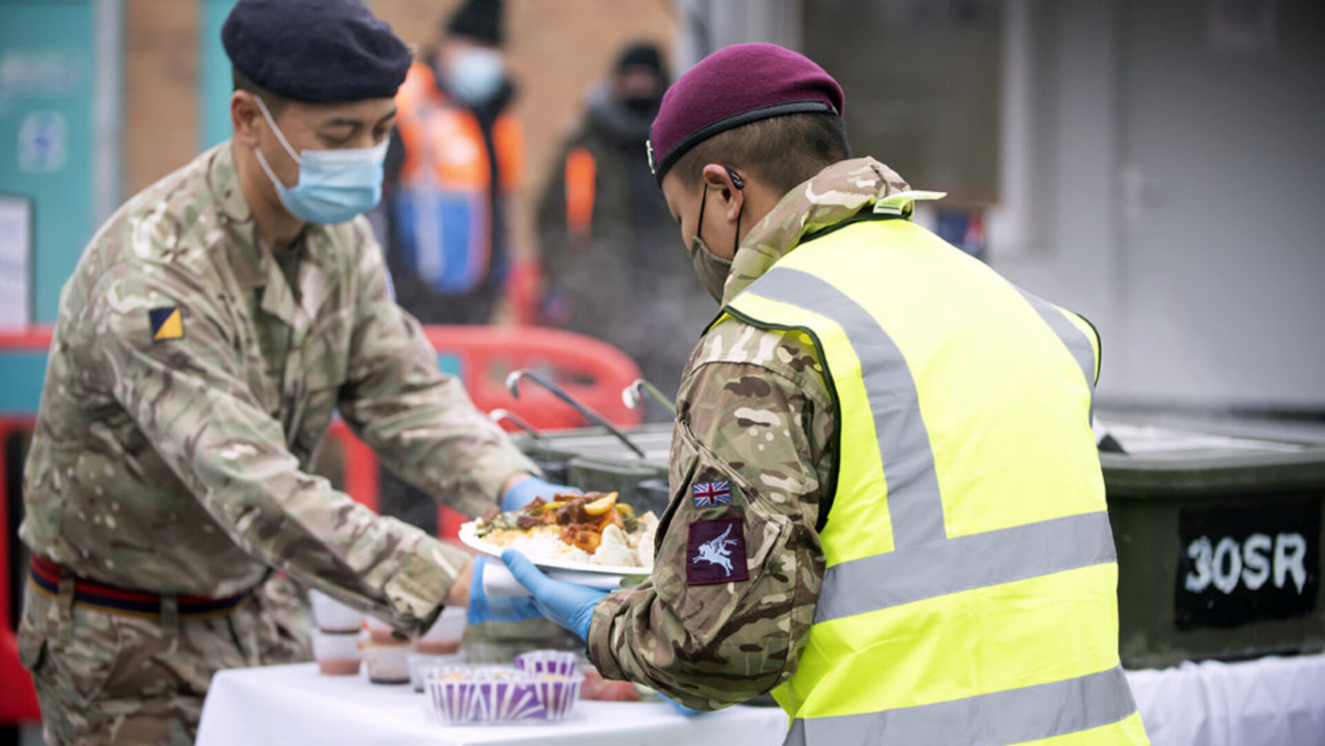 Nepalese Curry Delivered to Gurkhas COVID-19 Testing Lorry Drivers