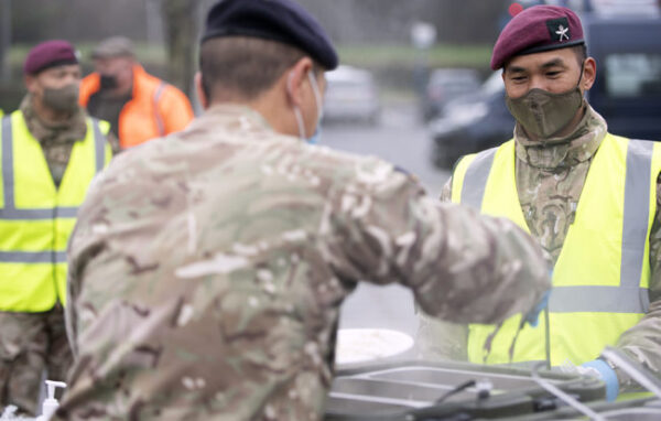 Nepalese Curry Delivered to Gurkhas COVID-19 Testing Lorry Drivers