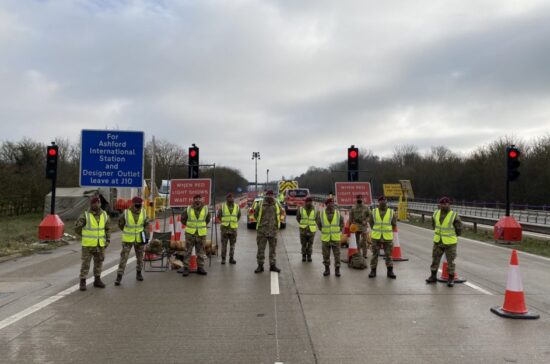 Gurkhas continue the support to the COVID testing in Kent