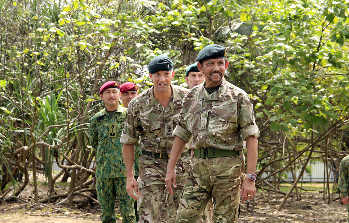 Sultan of Brunei visits British Gurkhas