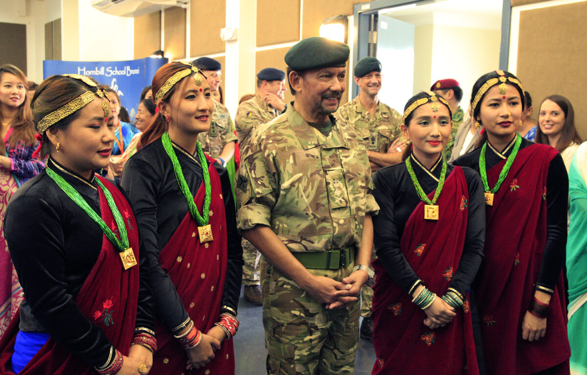 Sultan of Brunei visits British Gurkhas