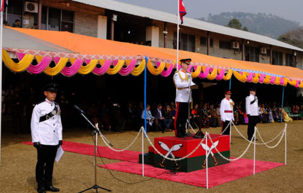 Head of the British Army inspects the new Gurkhas