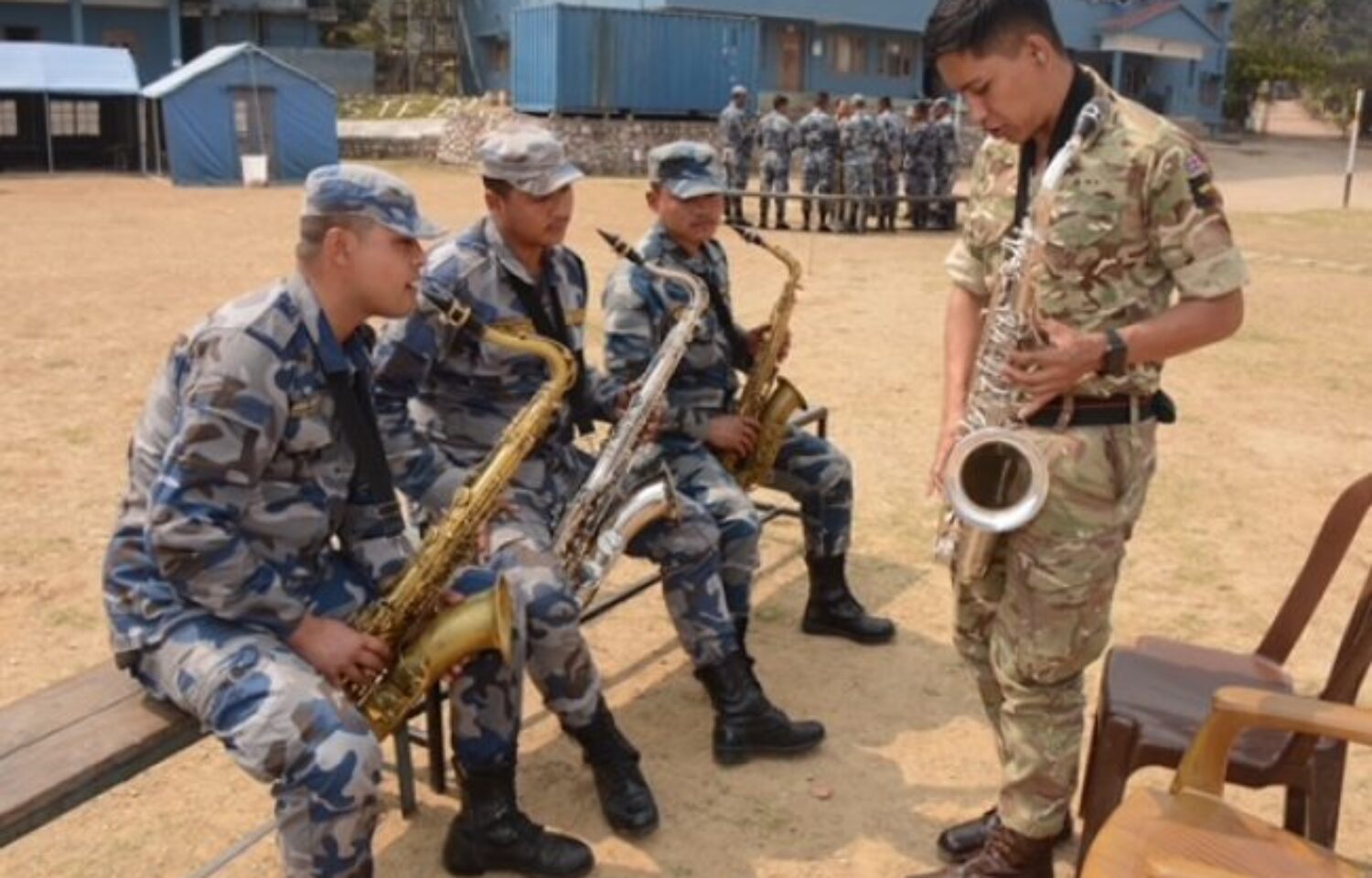 The Band of the Brigade of Gurkhas Short Term Training with Nepal Armed Police Force