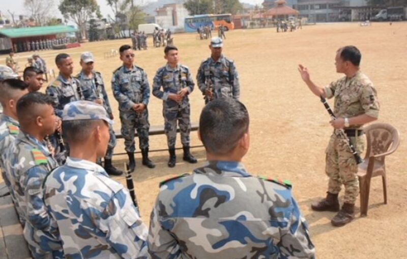 The Band of the Brigade of Gurkhas Short Term Training with Nepal Armed Police Force