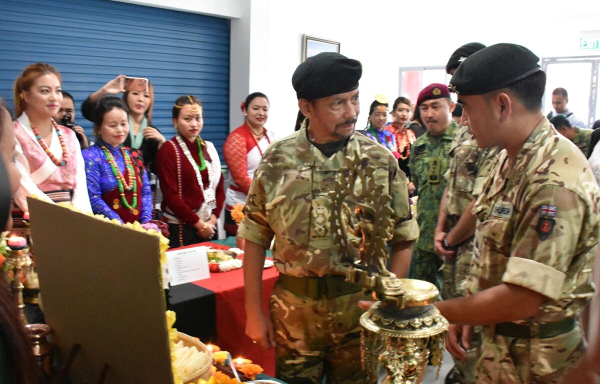 Sultan of Brunei visits British Gurkhas