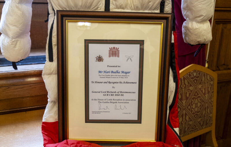 Gurkha Veteran Hari honoured at the House of Lords Gurkha Veteran Hari honoured at the House of Lords