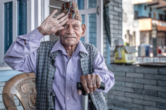 Gurkha veteran in Nepal