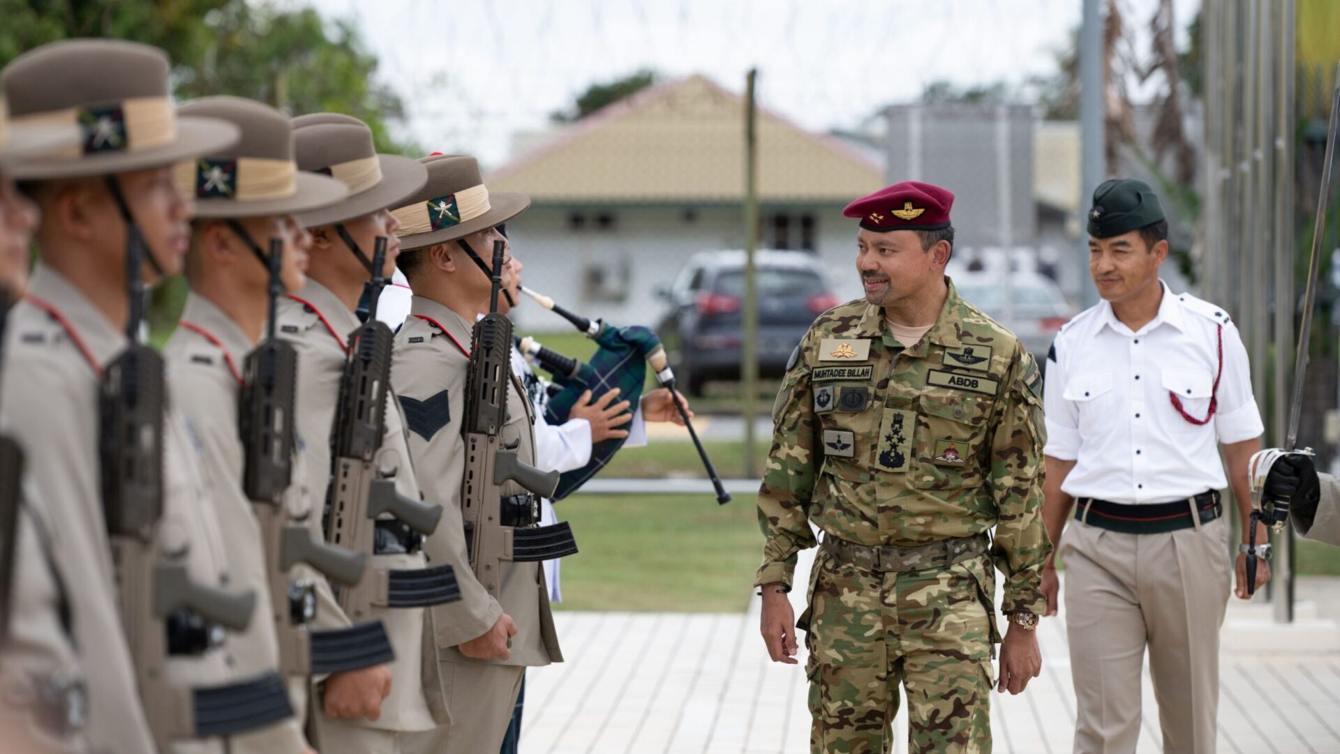 The Crown Prince of Brunei visit the British Forces Brunei Community