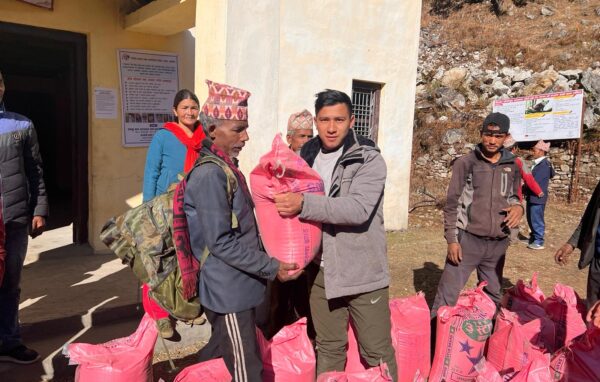 The Band of the Brigade of Gurkhas Supporting Earthquake Victims in Jajarkot