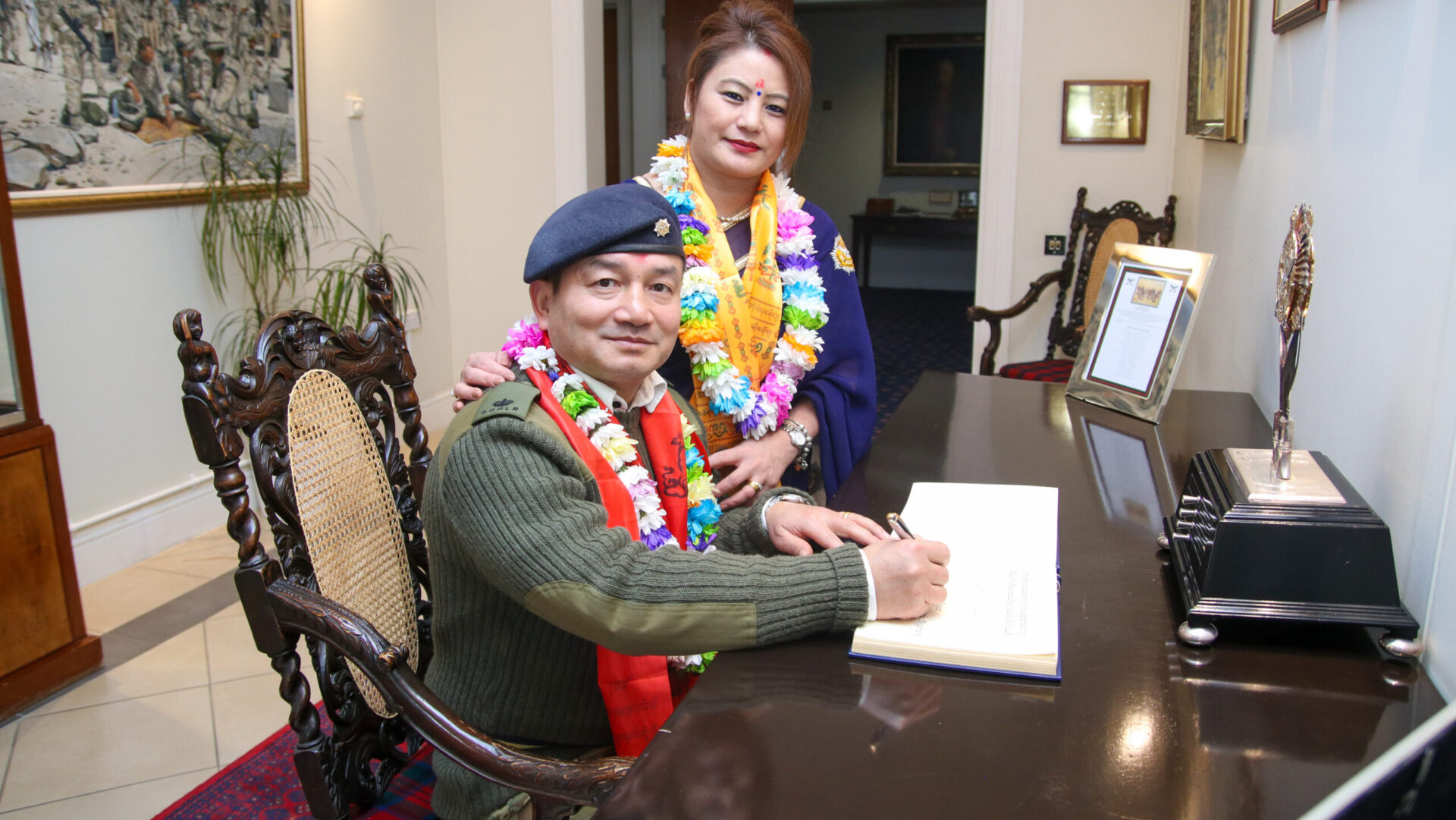 Farewell ceremony of Gurkha Major Basantadhoj Shahi