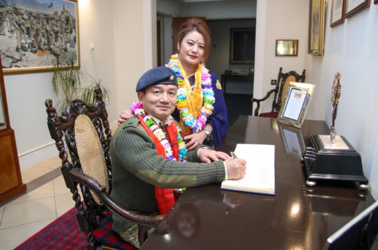Farewell ceremony of Gurkha Major Basantadhoj Shahi