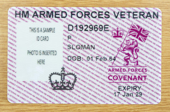 HM Armed Forces Veteran ID Card