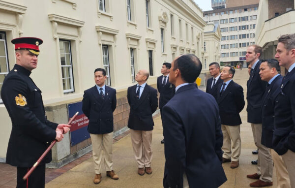 The Commander of Queen’s Gurkhas Signals (QGS) and the team recced at Buckingham Palace in preparation for the 75th QGS Anniversary public duties. The Commander of Queen’s Gurkhas Signals (QGS) and the team recced at Buckingham Palace in preparation for the 75th QGS Anniversary public duties.