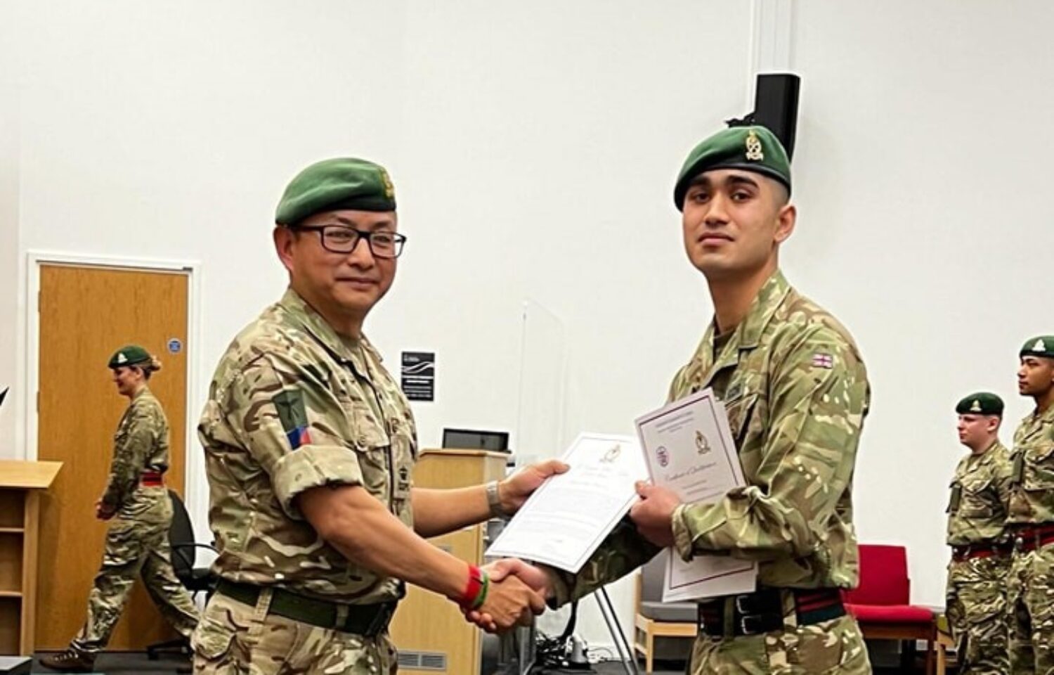 Four new Gurkhas from Gurkha Staff and Personnel Support (GSPS) trainees from Intake 23 have successfully graduated Service Initial Personnel Administration Course (SIPAC)