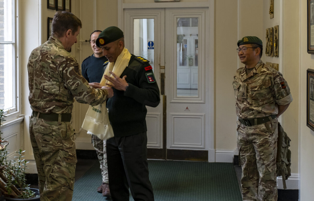 Nepali Army Military Attaché Embassy of Nepal, London Visits HQ Brigade of Gurkhas