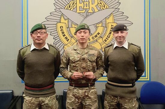 Commander Coin awarded to GSPS Gurkha