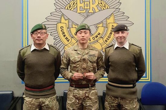 Commander Coin awarded to GSPS Gurkha