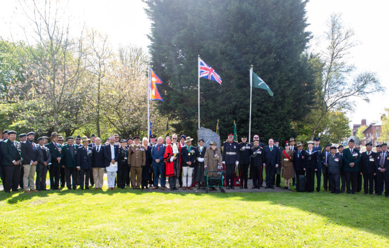 Gurkha Veterans in Nuneaton Pay Their Respects at the Gurkha Memorial