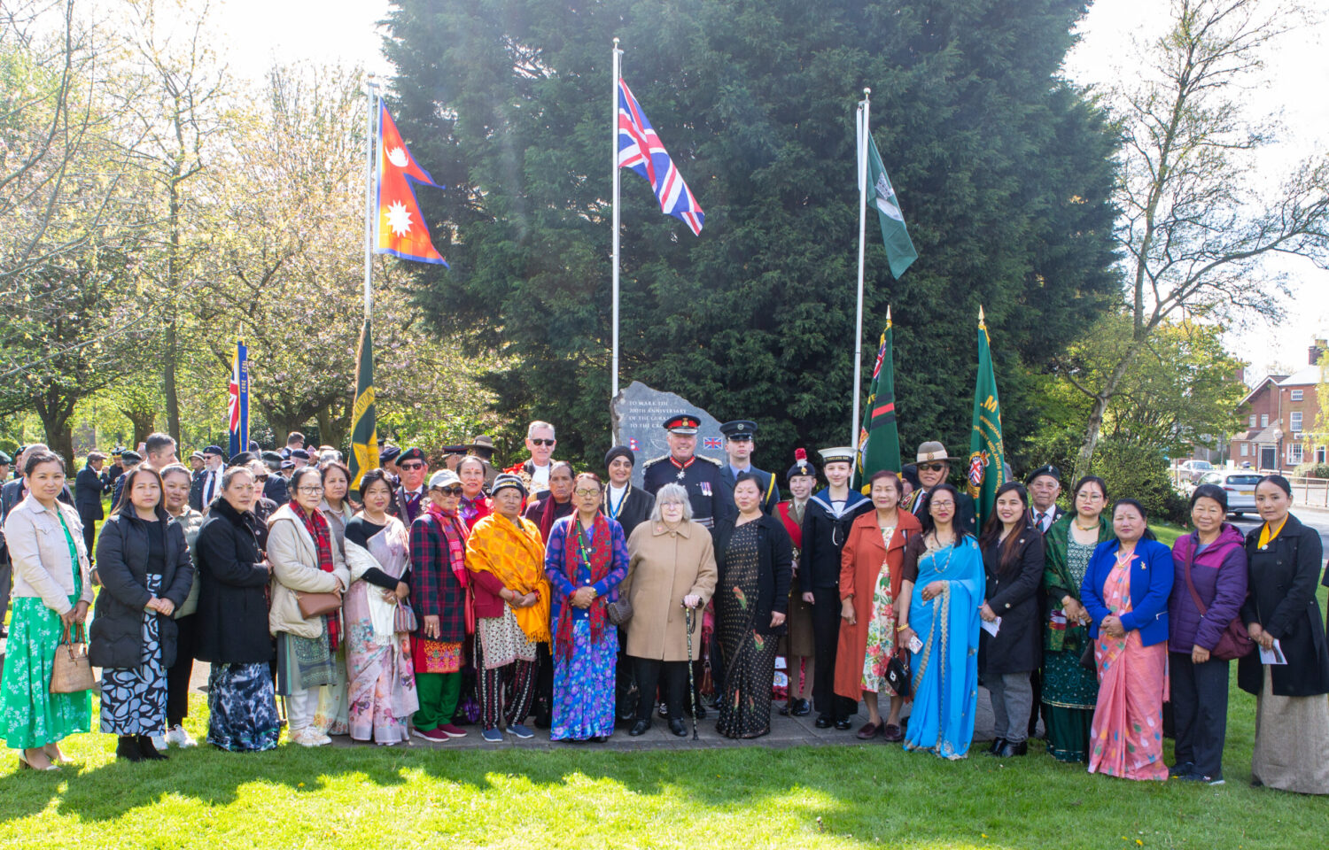 Gurkha Veterans in Nuneaton Pay Their Respects at the Gurkha Memorial