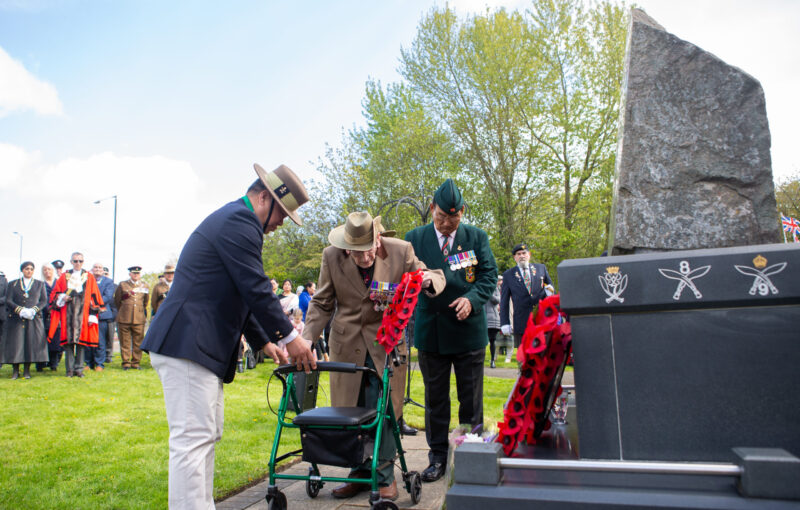 Gurkha Veterans in Nuneaton Pay Their Respects at the Gurkha Memorial