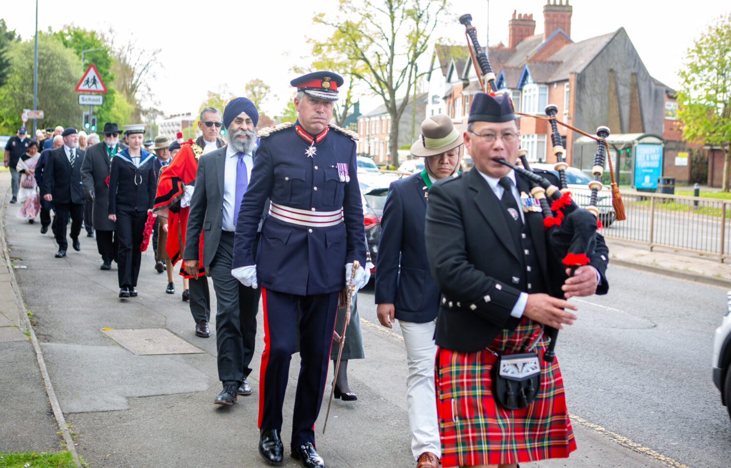 Gurkha Veterans in Nuneaton Pay Their Respects at the Gurkha Memorial