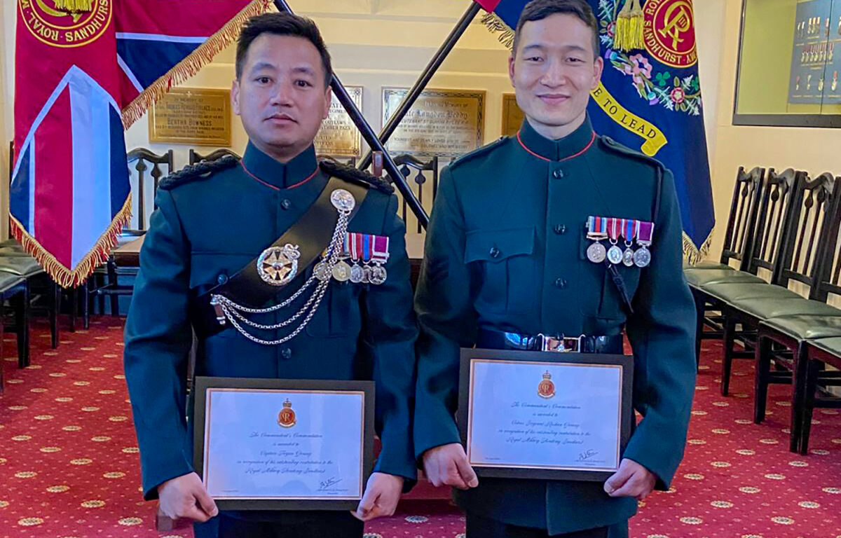 Two members of the Royal Military Academy Sandhurst Staff awarded Commendations