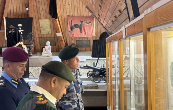 Directors of Music from the Nepali Army train with The Band of the Brigade of Gurkhas Directors of Music from the Nepali Army train with The Band of the Brigade of Gurkhas