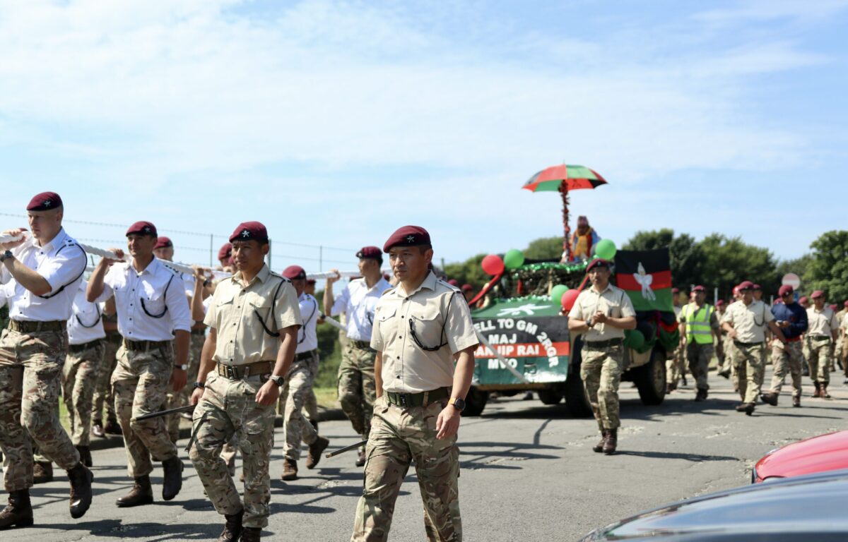 Promotions & Commissioning on COs Tow Out - 26 Jul 24 On the farewell event for Commanding Officer 2 RGR, WO2 Praveenkishor Rai was presented with the rank of Warrant Officer Class 1 (WO1) taking over role of the Regimental Sergeant Major (RSM) 2 RGR. Capt Dik Limbu, former RSM 2 RGR was officially commissioned as Late Entry Officer on 26 Jul 24. CSgt Nagendra Thapa and CSgt Bipen Rai Sangpang was promoted to rank of WO2 taking over Pl Comd at GCT, Warminster and Cl Assault Pioneer respectively. Promotions & Commissioning on COs Tow Out - 26 Jul 24 On the farewell event for Commanding Officer 2 RGR, WO2 Praveenkishor Rai was presented with the rank of Warrant Officer Class 1 (WO1) taking over role of the Regimental Sergeant Major (RSM) 2 RGR. Capt Dik Limbu, former RSM 2 RGR was officially commissioned as Late Entry Officer on 26 Jul 24. CSgt Nagendra Thapa and CSgt Bipen Rai Sangpang was promoted to rank of WO2 taking over Pl Comd at GCT, Warminster and Cl Assault Pioneer respectively.