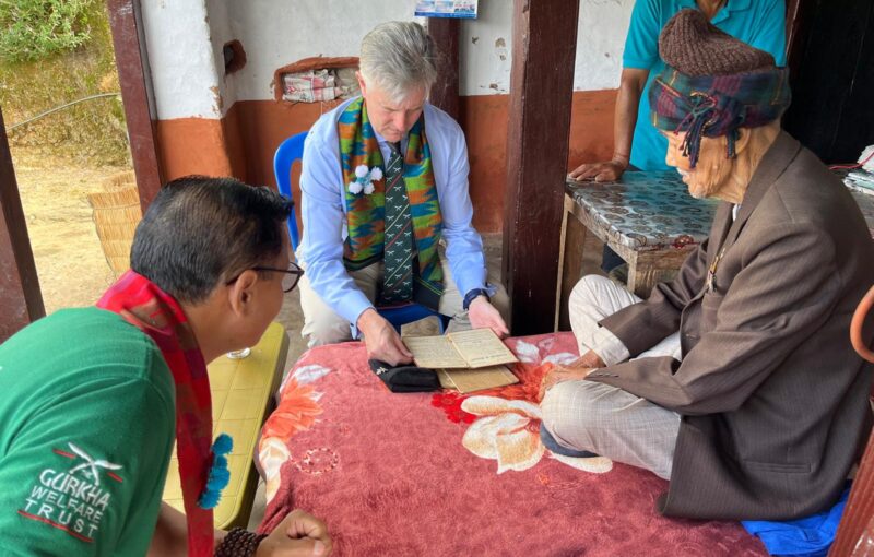 Commander British Gurkhas Nepal visits Area Welfare Centres