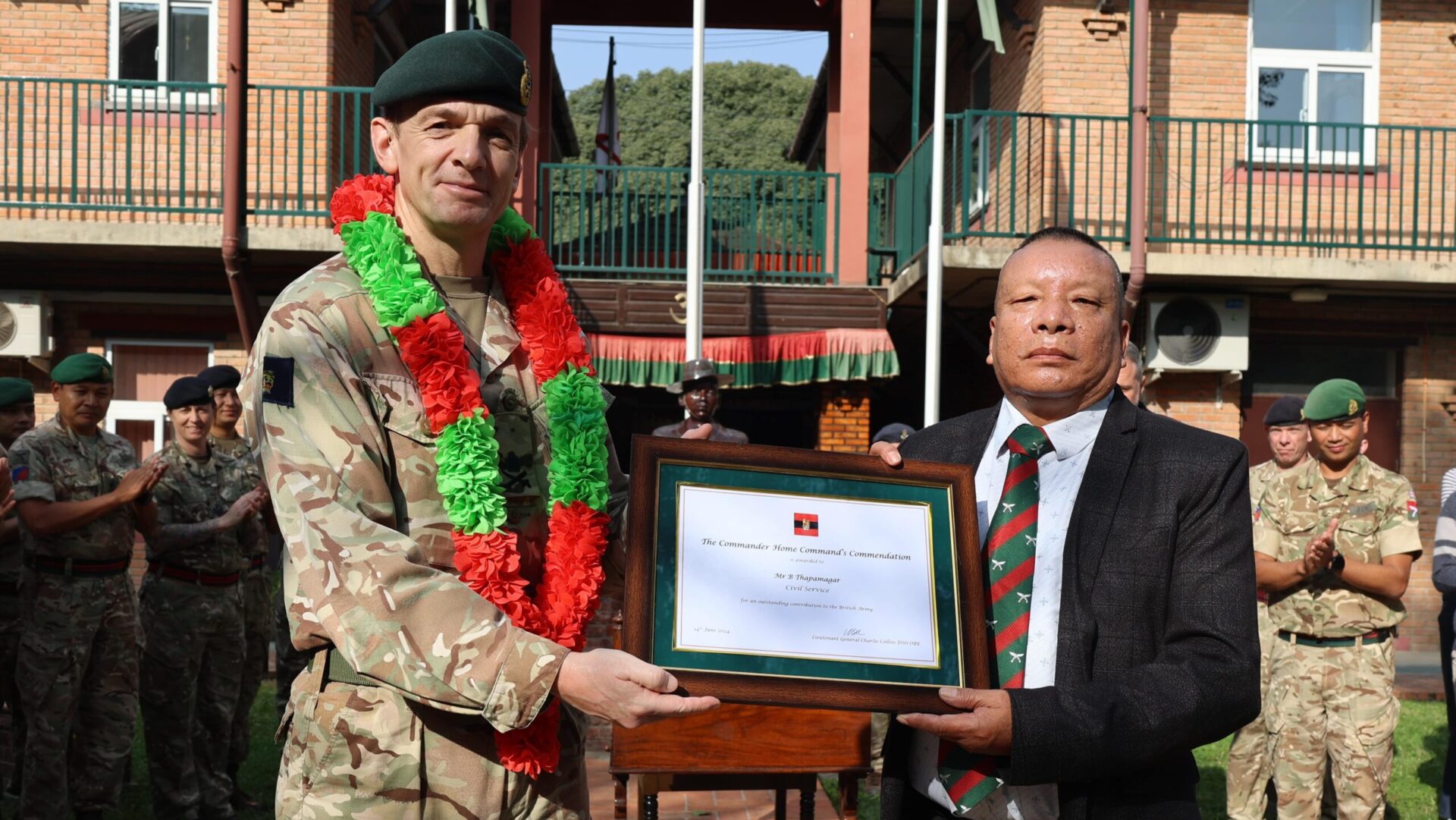 Commander Home Command's Brigade of Gurkhas Nepal visit and Commendations