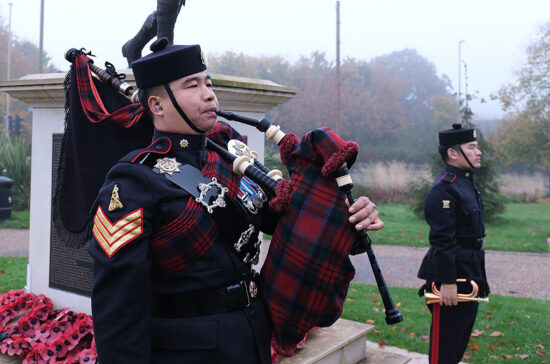 Bagpiper and Bugle from QOGLR Aldershot