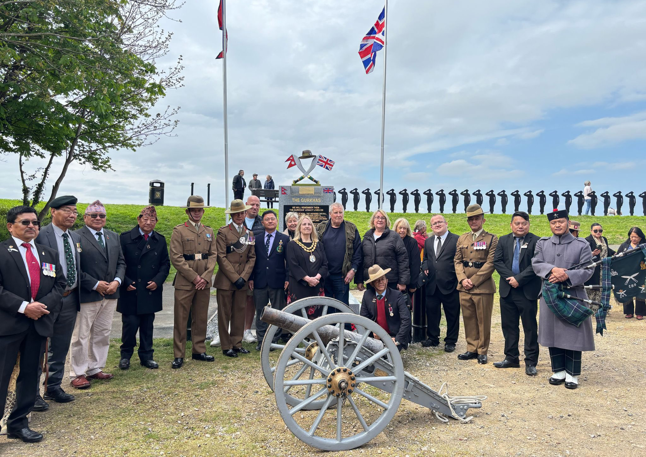 Gurkhas Attend First Anniversary Event of the Gurkha Monument