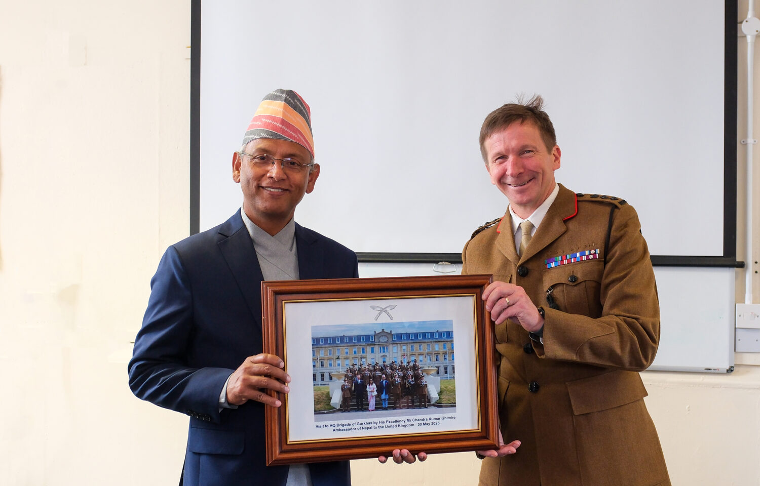 Ambassador of Nepal to the United Kingdom visits HQ Brigade of Gurkhas Ambassador of Nepal to the United Kingdom visits HQ Brigade of Gurkhas