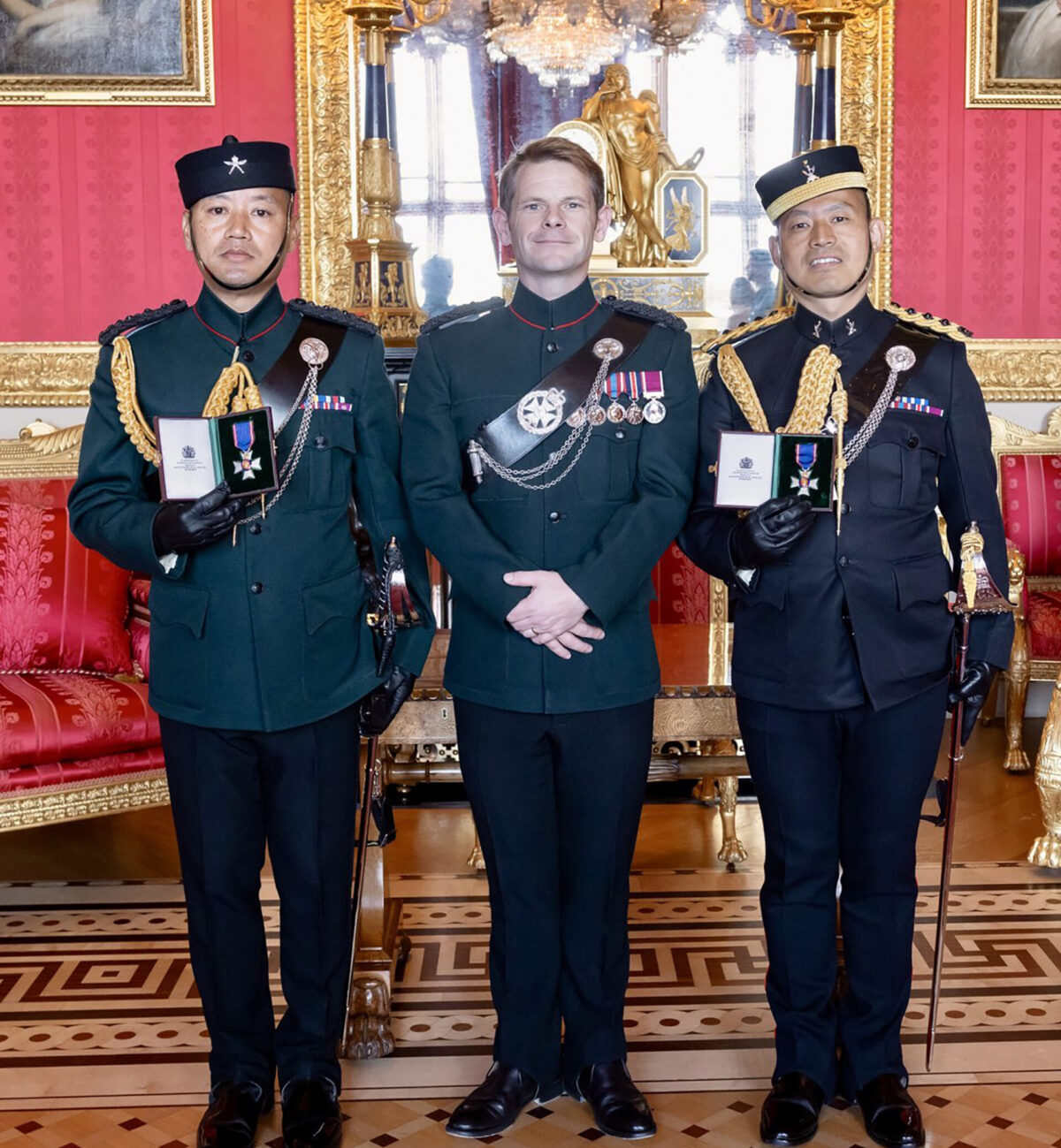 The King’s Gurkha Orderly Officers 2025 Receive MVO Medals from The King The King’s Gurkha Orderly Officers 2025 Receive MVO Medals from The King