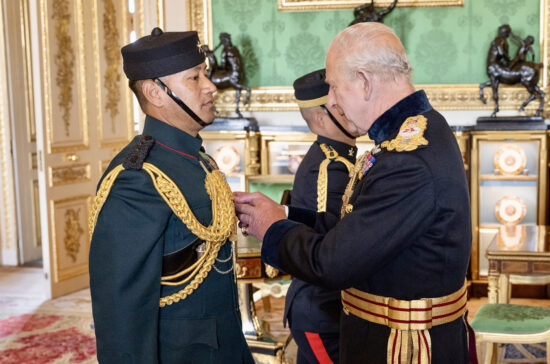 The King’s Gurkha Orderly Officers 2025 Receive MVO Medals from The King
