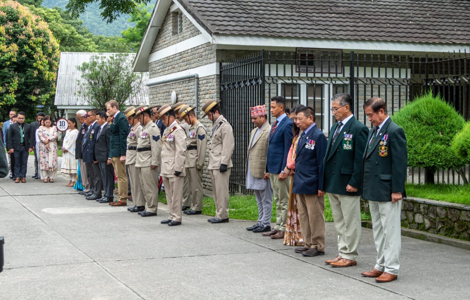 A separate tribute featuring bagpipers playing in different parts of the world including BGN Bagpiper Lance Corporal Jit Bahadur Gurung playing in BGN Kathmandu was broadcast live across UK and other world news services.