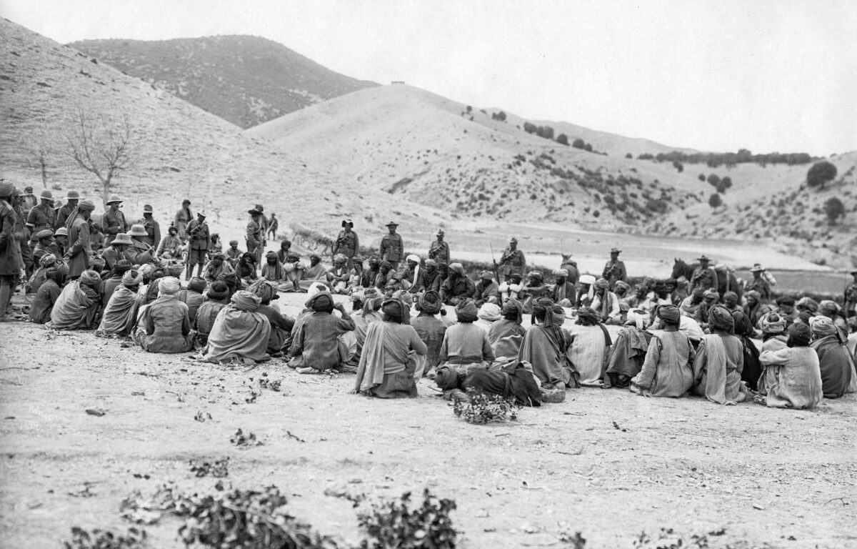 Jirga during 2nd Battalion operations in area of Kaniguram Wariristan 1920