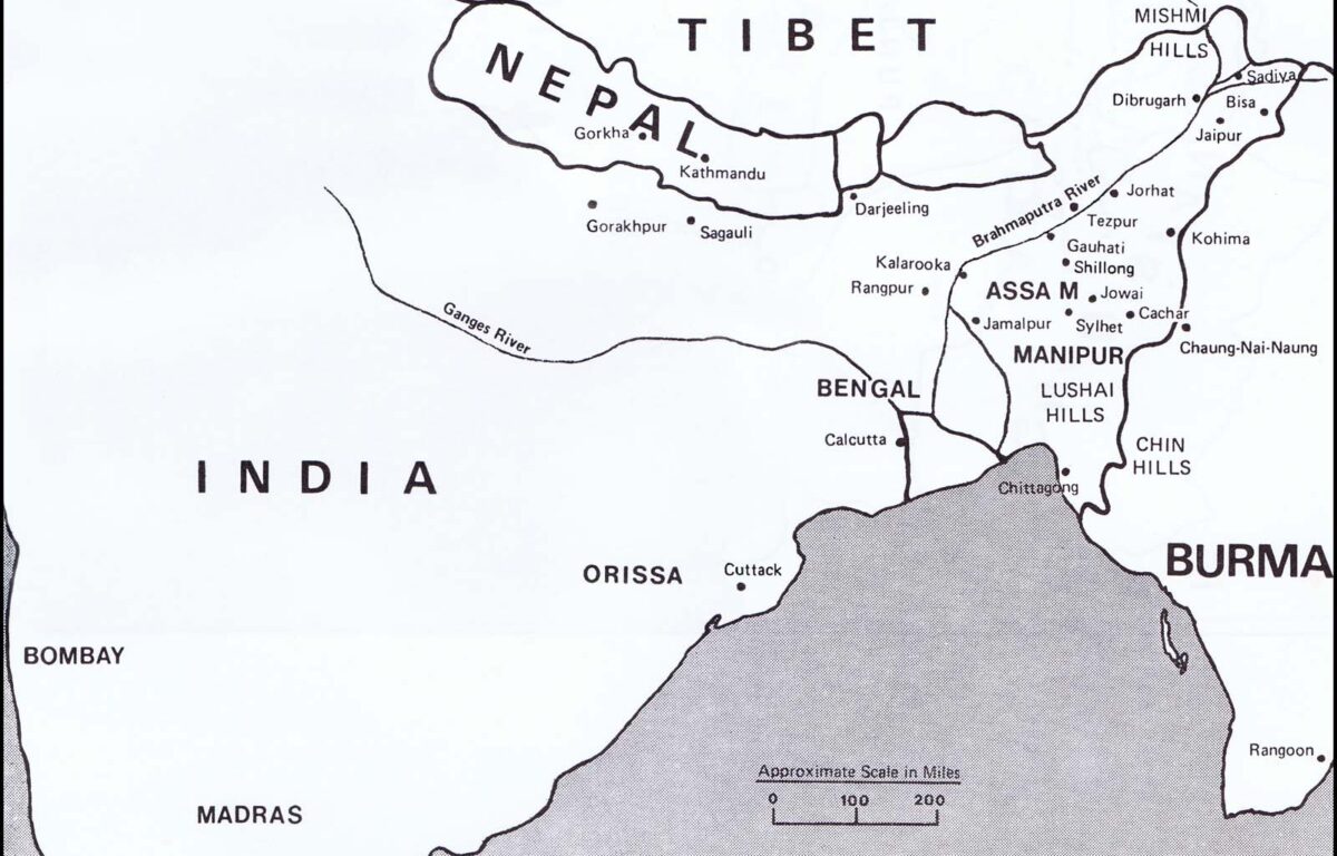 Map of North Eastern India 1817-1899