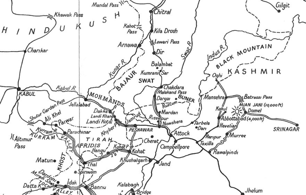 Sketch map of North West Frontier of India