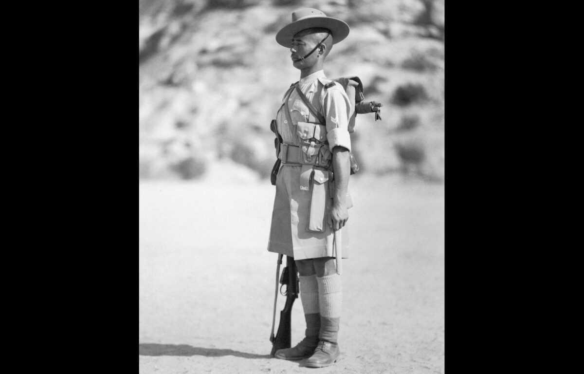 Naik in Field Service Order (note semaphore flags in his pack) Malakand 1939
